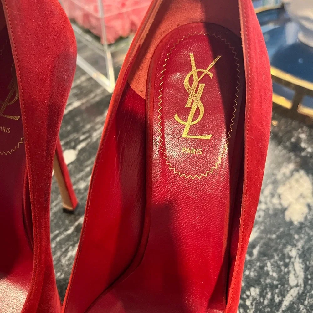 ❤️Red & Black YSL heels🖤 - Picture 12 of 13